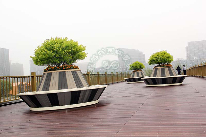 北京城市人行天桥绿化休憩方案