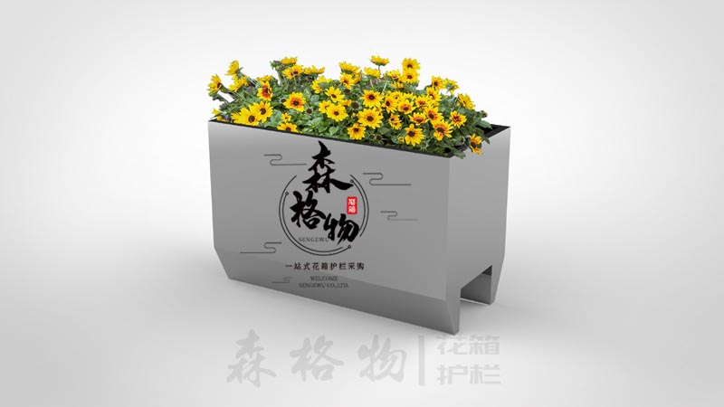 潜江城市之光不锈钢花箱