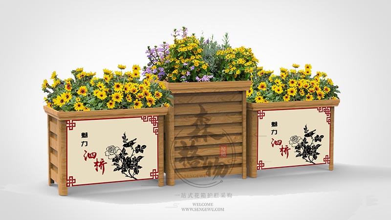 宣传标语铝合金道路花箱