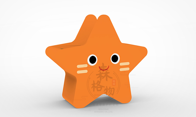 学校萌系马卡龙五角星花箱