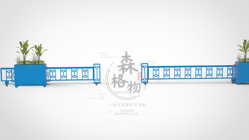 公园景区伸缩花箱组合护栏