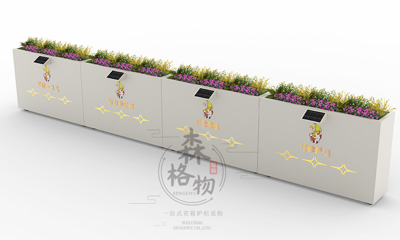 杭州太阳能LED发光景观花箱