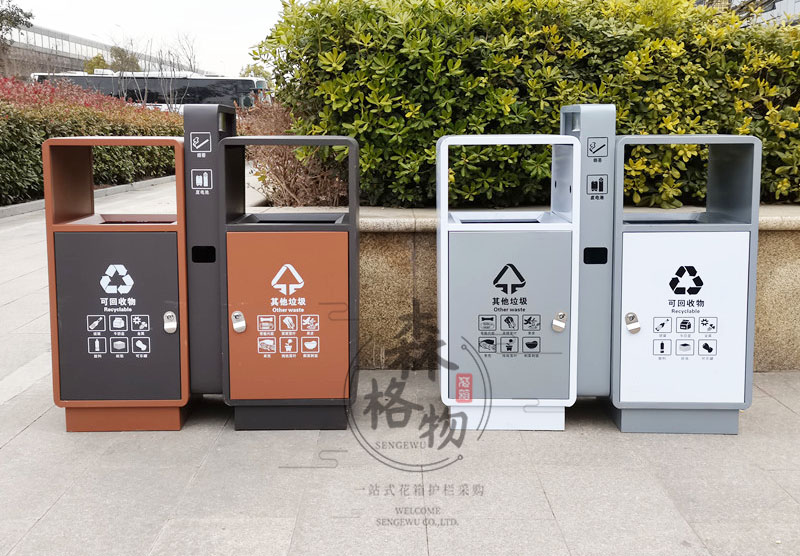 金属镀锌垃圾箱