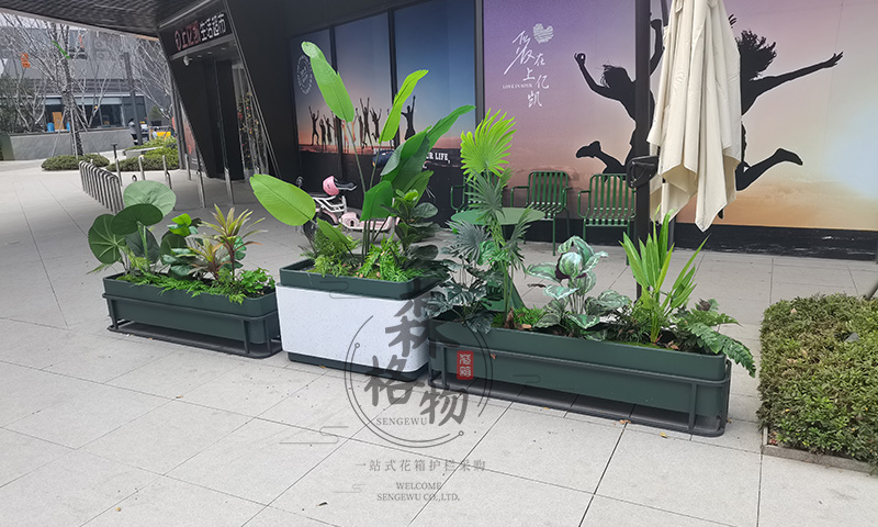 商业街庭院风花箱隔断